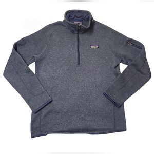Patagonia Women's Blue Heather 1/4 Zip Pullover Better Sweater Fleece Sz M/L